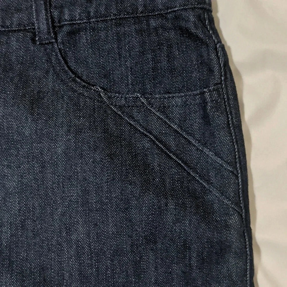 New York & Company Button Down Denim Skirt, Color Blue (Dark Wash) size 18 - Picture 4 of 14